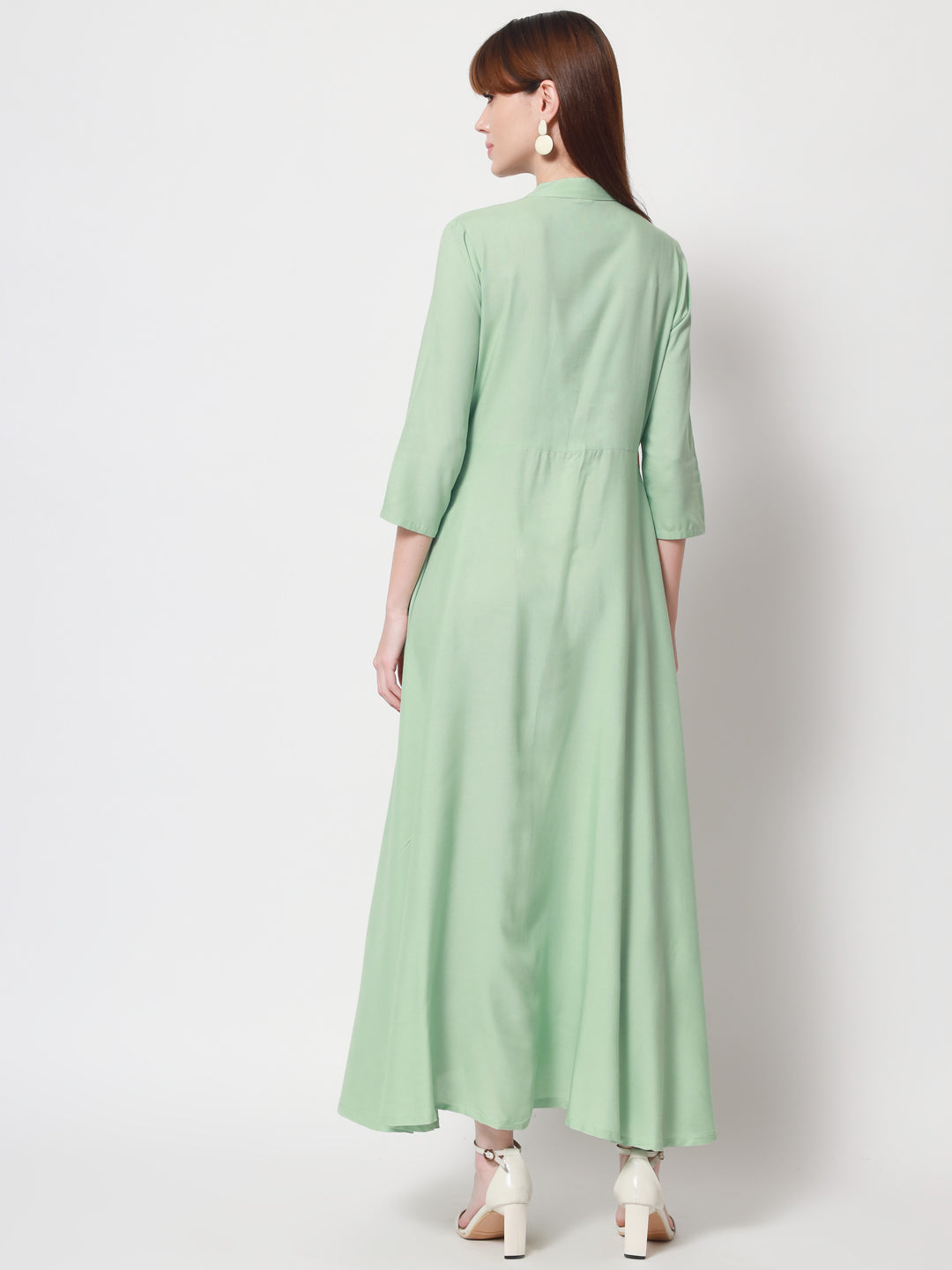 Jaipurite Anarkali kurta in Light Green