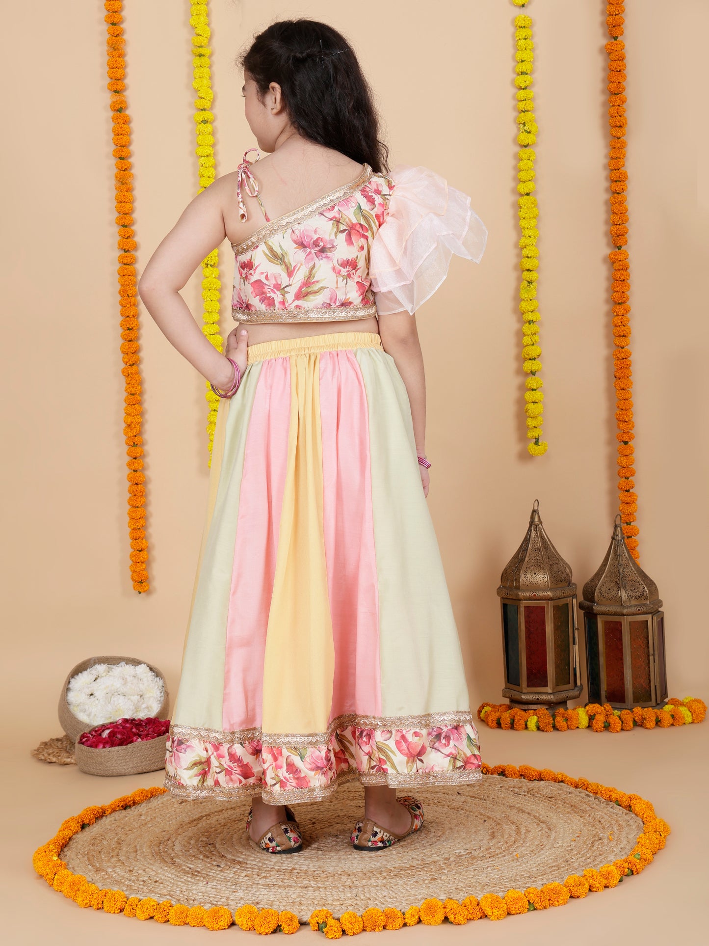 Girls Designer Top and Skirt Set