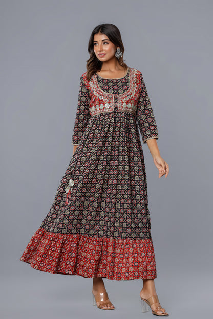 Jaipurite Designer Emroidered Long Party Wear Gown