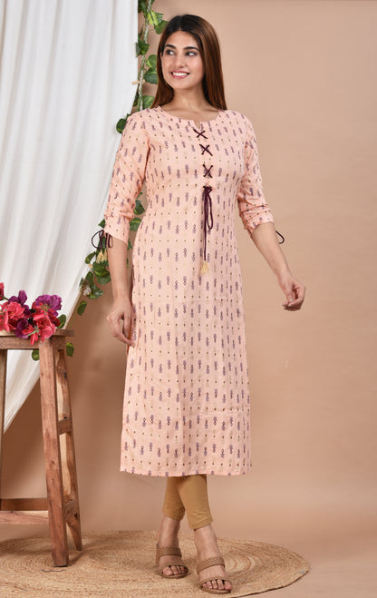 Jaipurite Stylish Straight Kurta in Pink