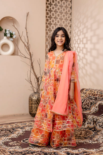 Girls Kids Sharara Suit Set