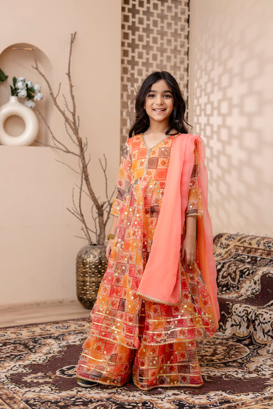 Girls Kids Sharara Suit Set