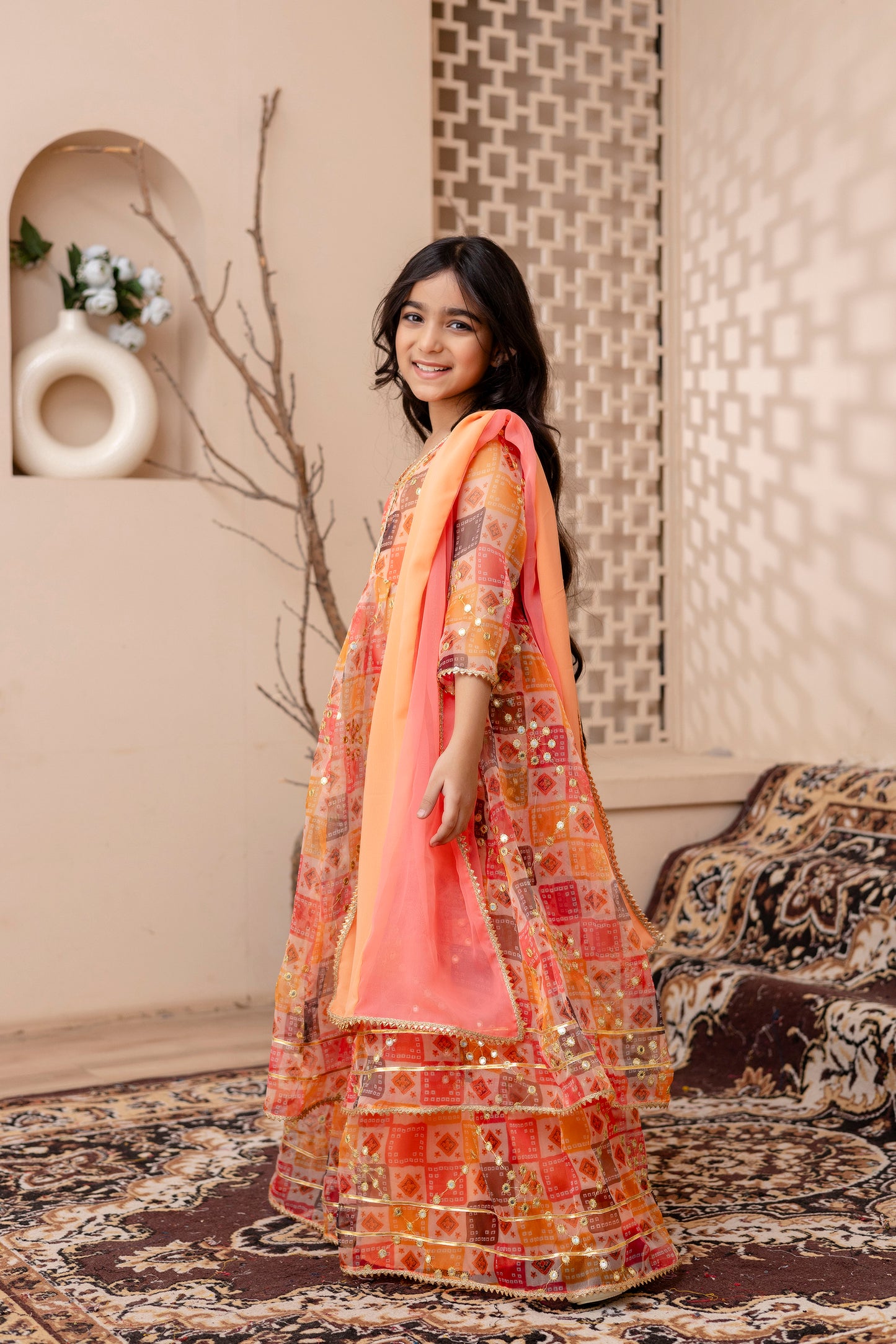 Girls Kids Sharara Suit Set