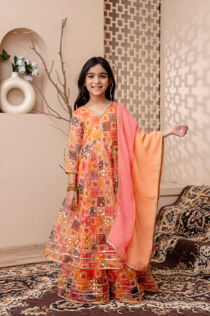 Girls Kids Sharara Suit Set