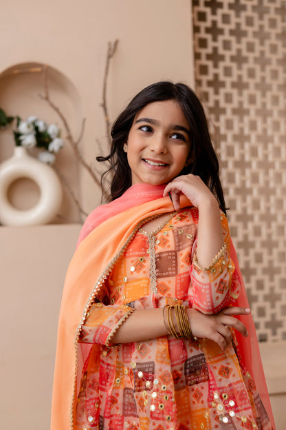 Girls Kids Sharara Suit Set