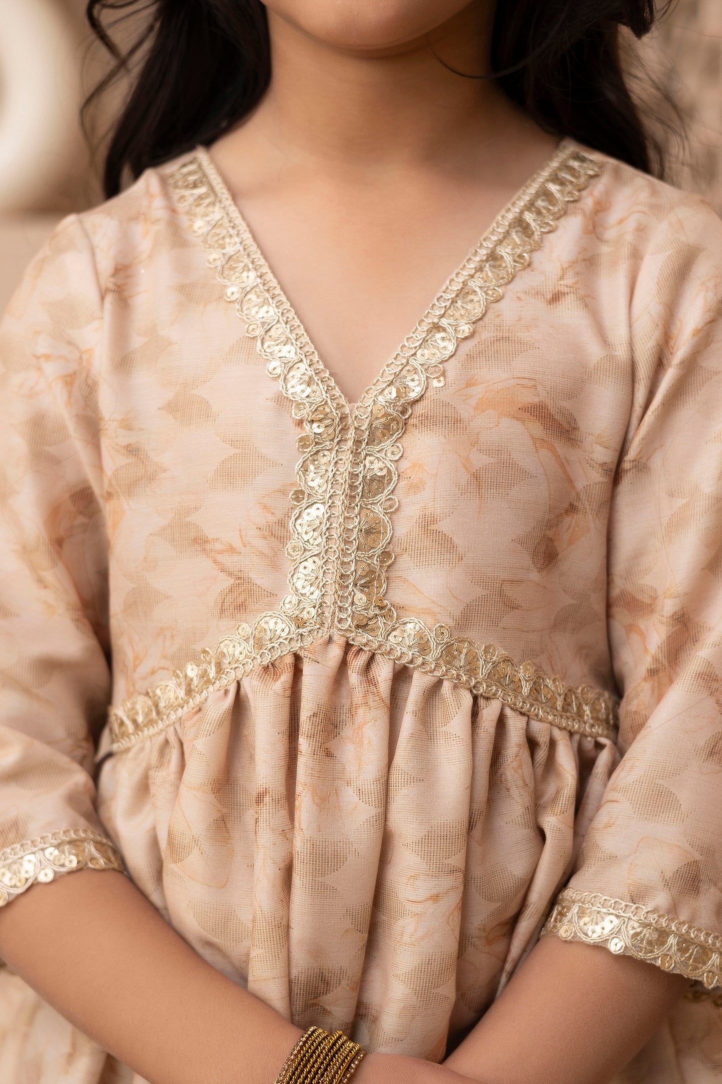 Girls Kurta and Sharara Set with Dupatta