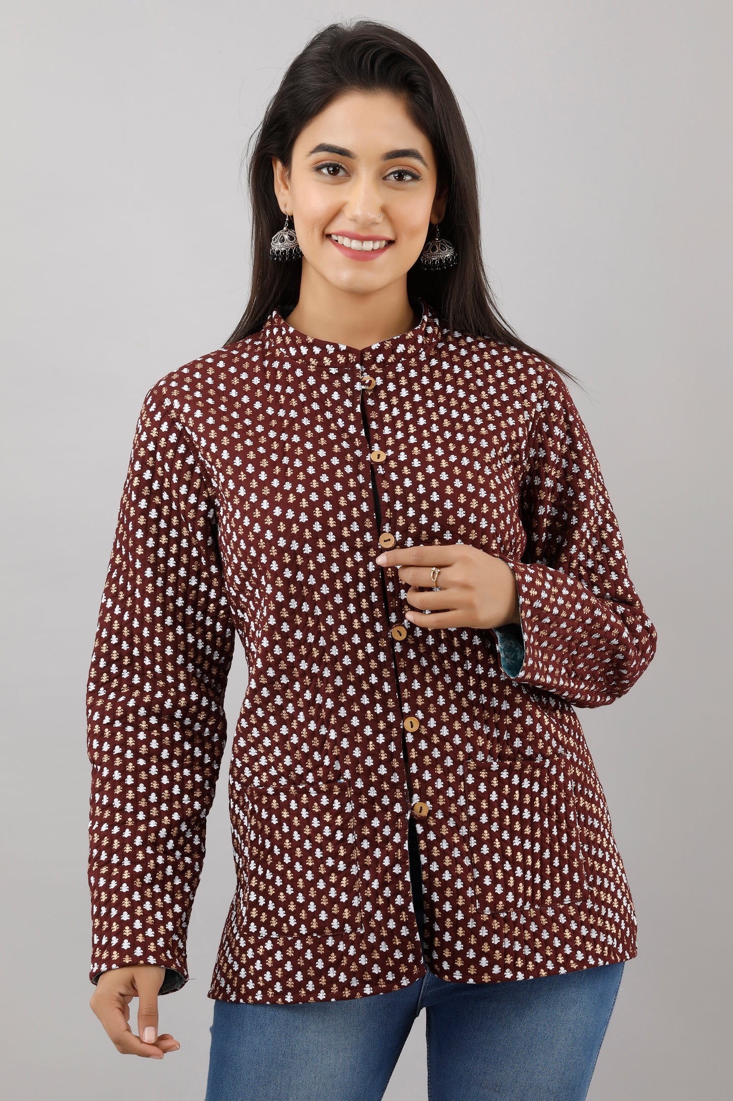 Jaipurite Reversible Woolen Jacket For Women