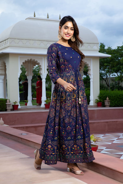 Jaipurite Wedding party wear Emroidered long gown