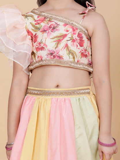 Girls Designer Top and Skirt Set