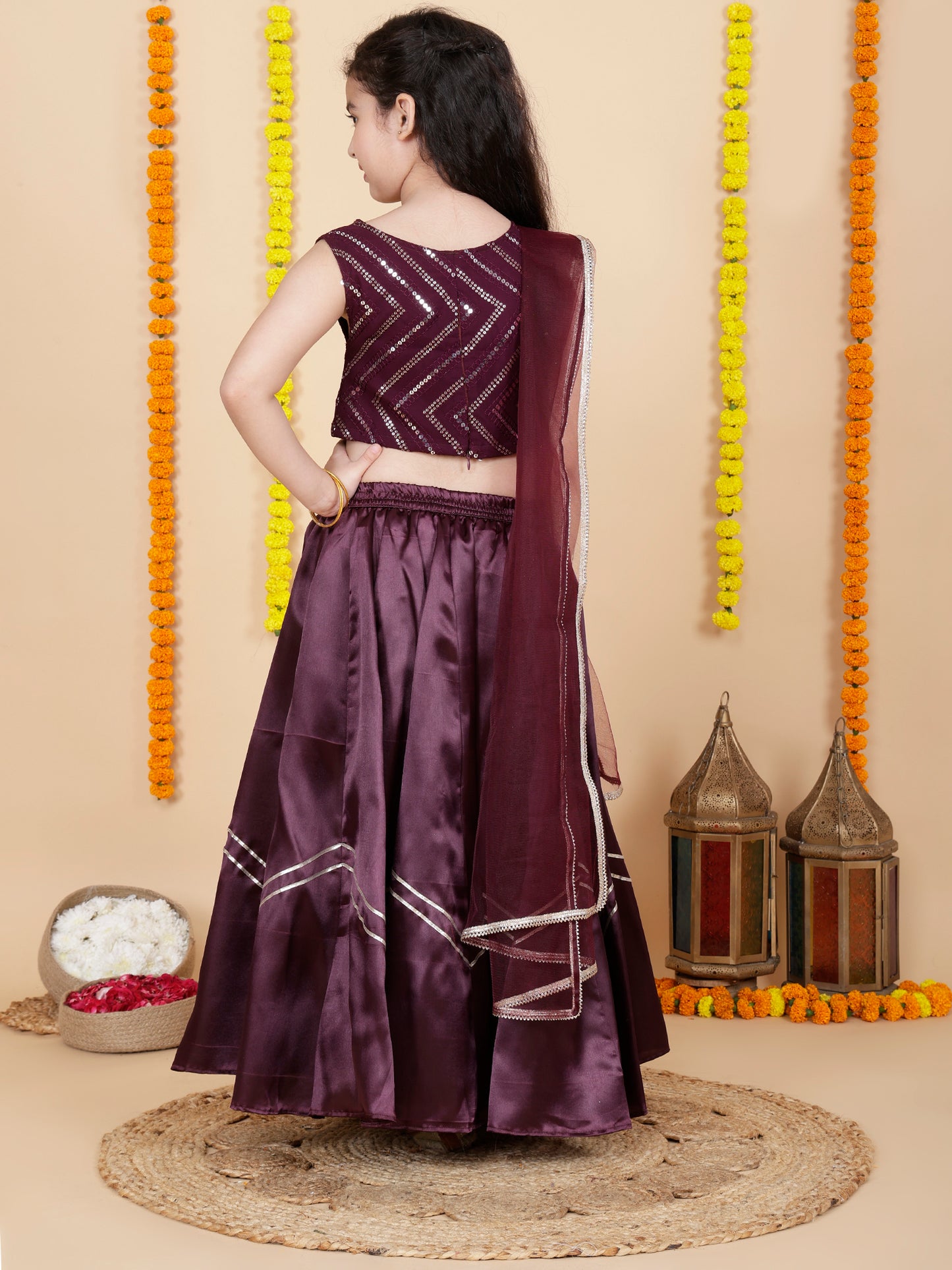 Girls Wedding Skirt Top and dupatta Set