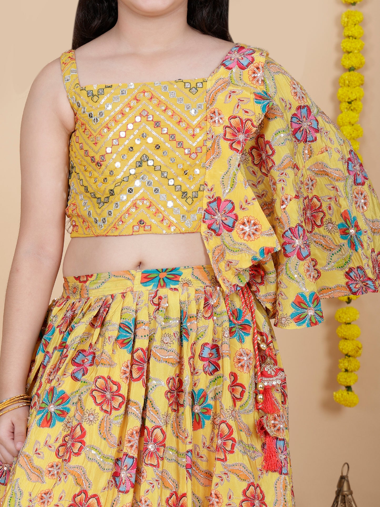 Girls Kids Lehenga and Choli Ethnic Dress