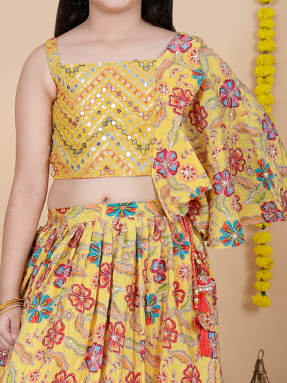Girls Kids Lehenga and Choli Ethnic Dress