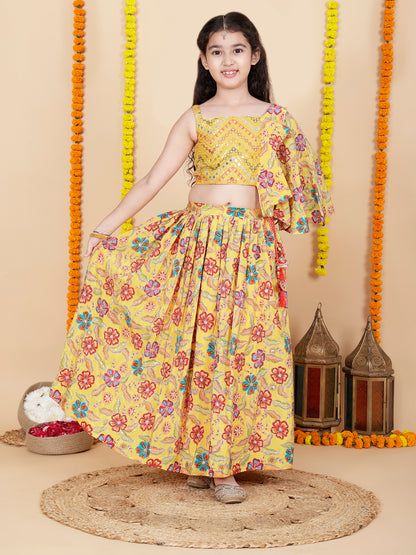 Girls Kids Lehenga and Choli Ethnic Dress