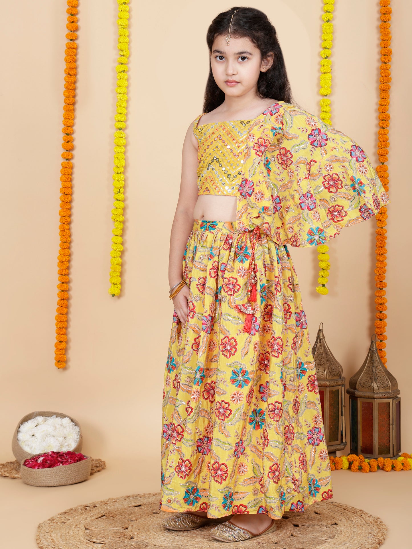 Girls Kids Lehenga and Choli Ethnic Dress