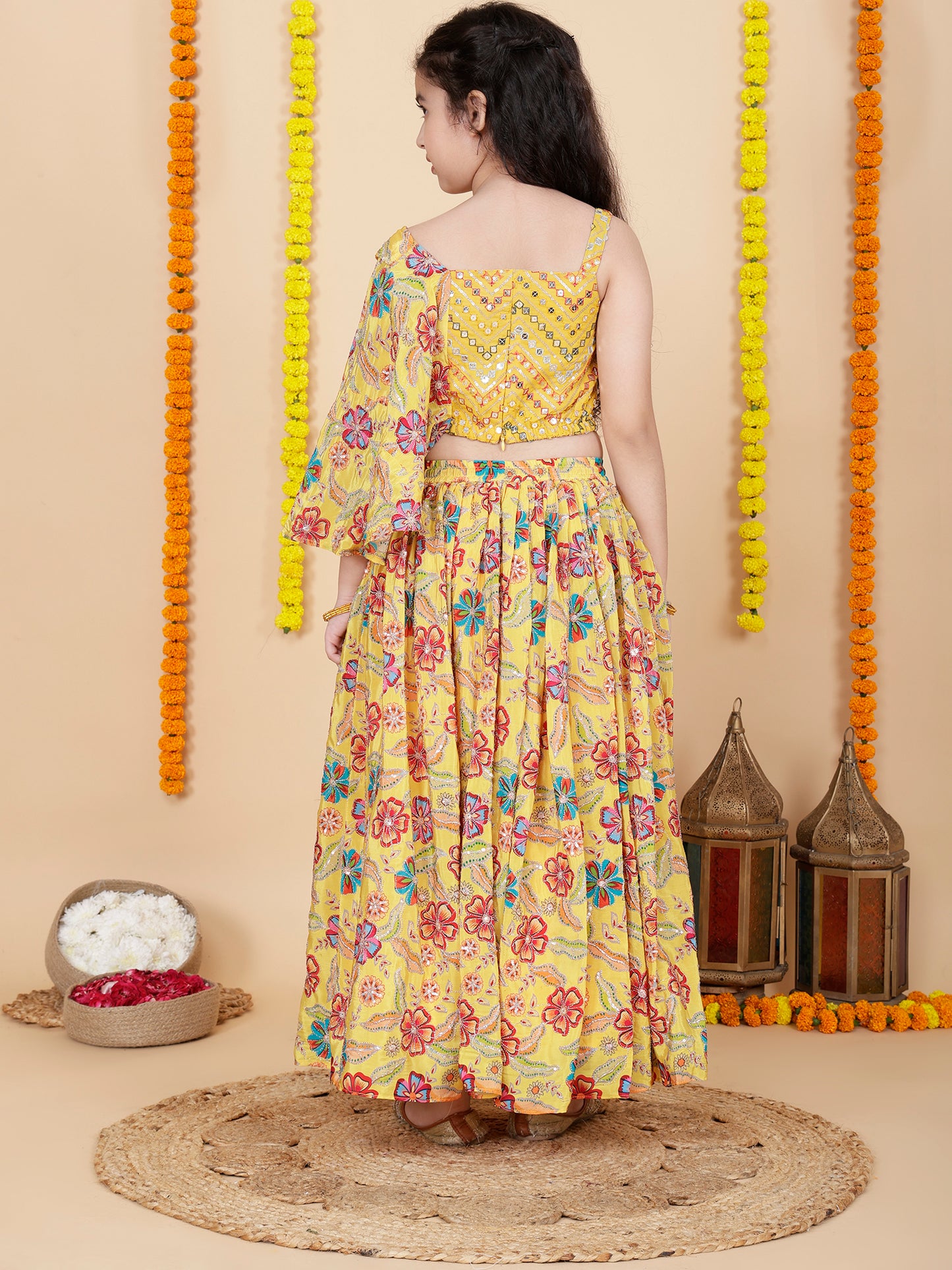 Girls Kids Lehenga and Choli Ethnic Dress