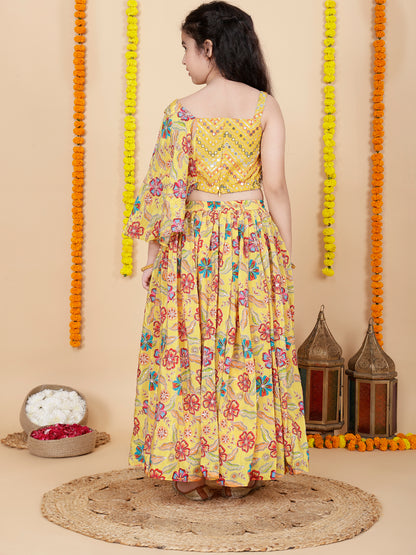 Girls Kids Lehenga and Choli Ethnic Dress
