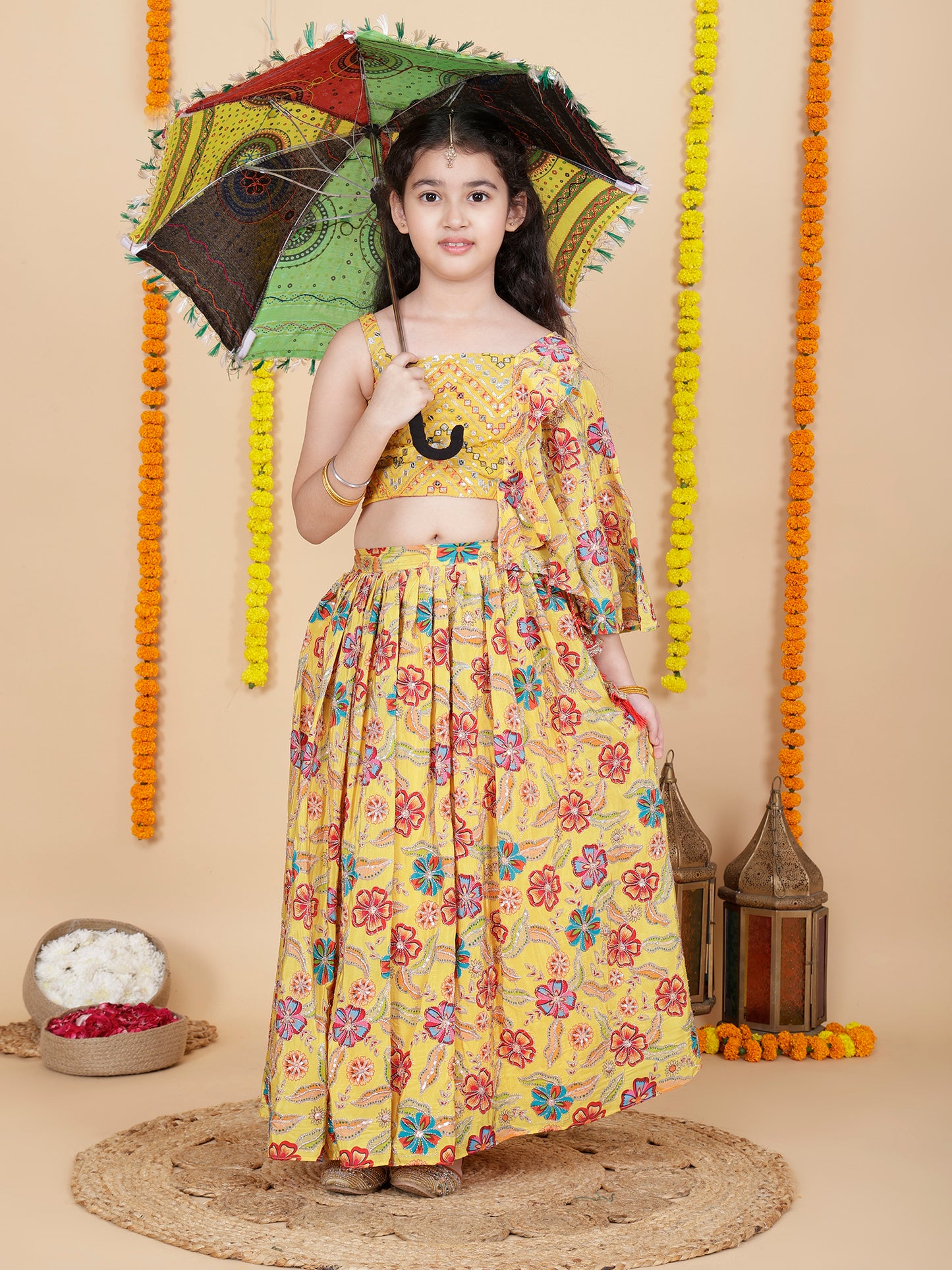 Girls Kids Lehenga and Choli Ethnic Dress