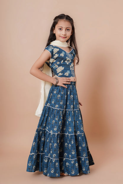 Girls Festive Lehenga Choli & Dupatta Set