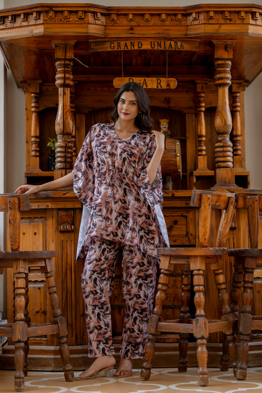 Jaipurite Kaftan Co-Ord Set With Knote