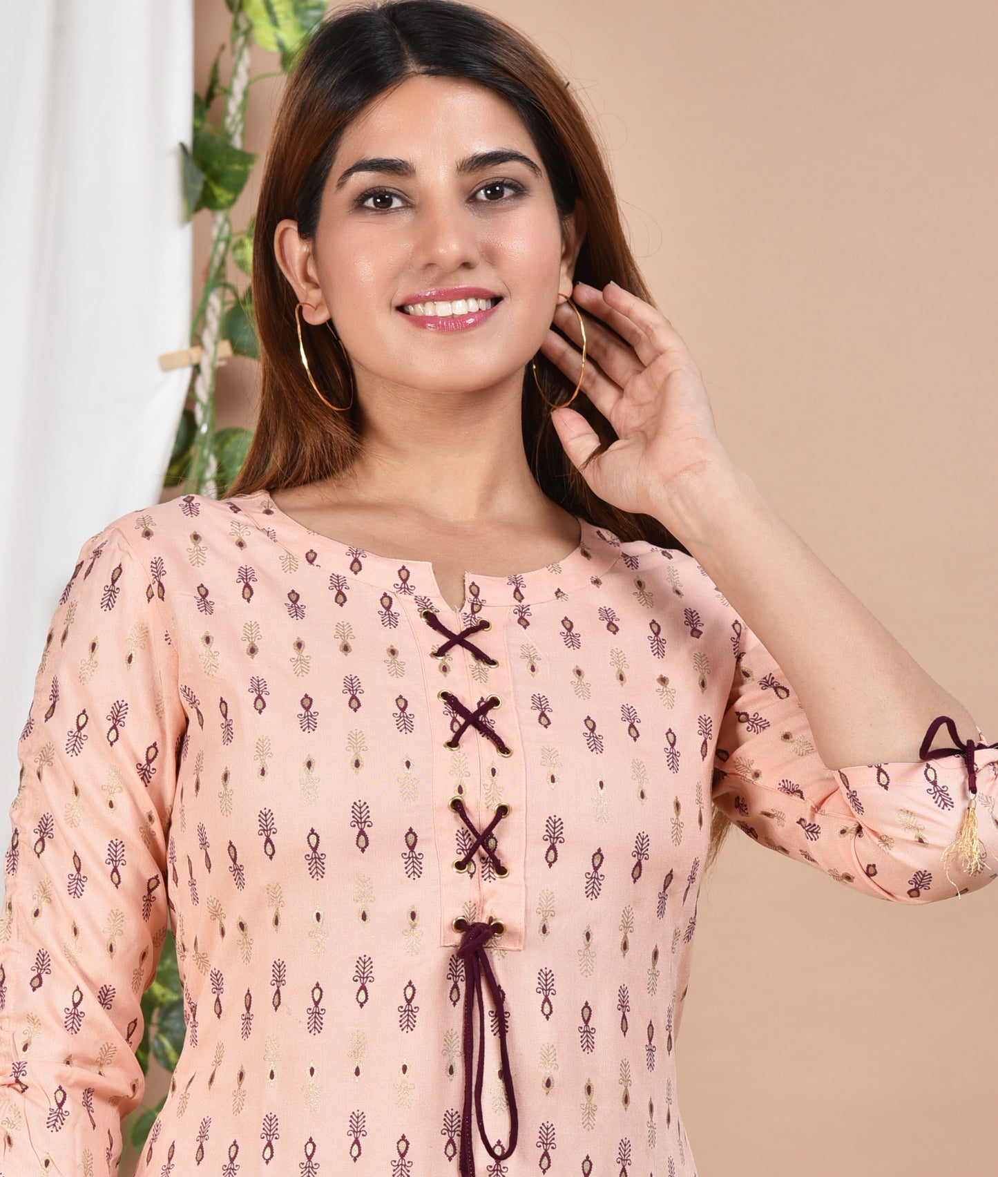 Jaipurite Stylish Straight Kurta in Pink