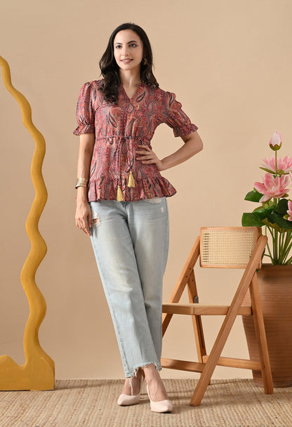Paisley Short Tunic For Girls