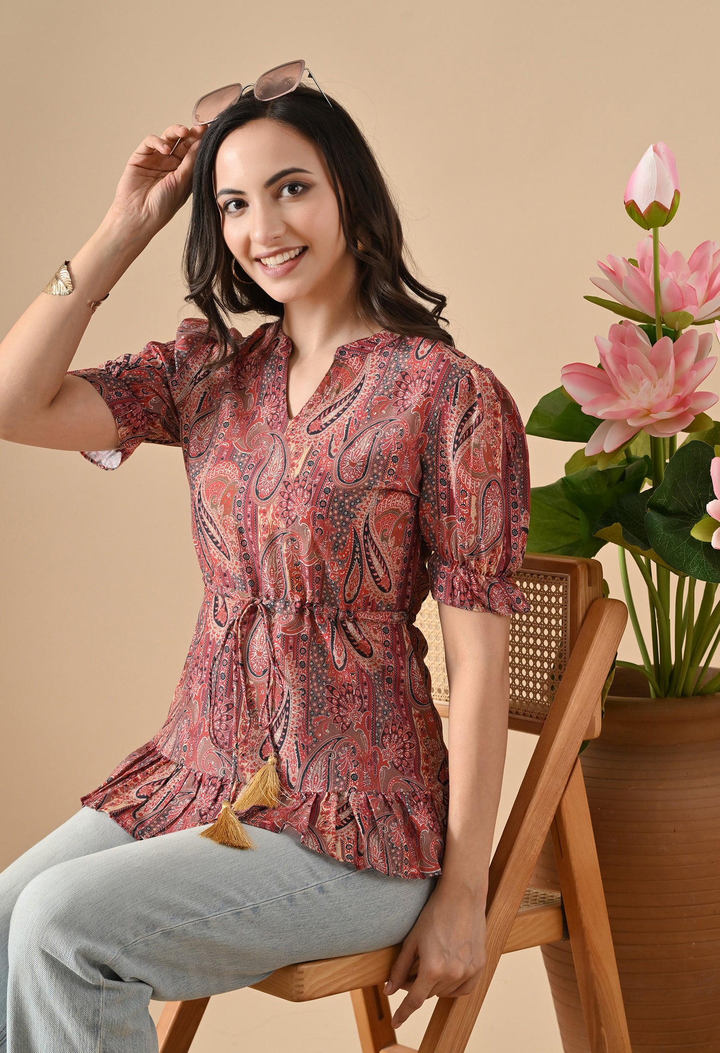 Paisley Short Tunic For Girls
