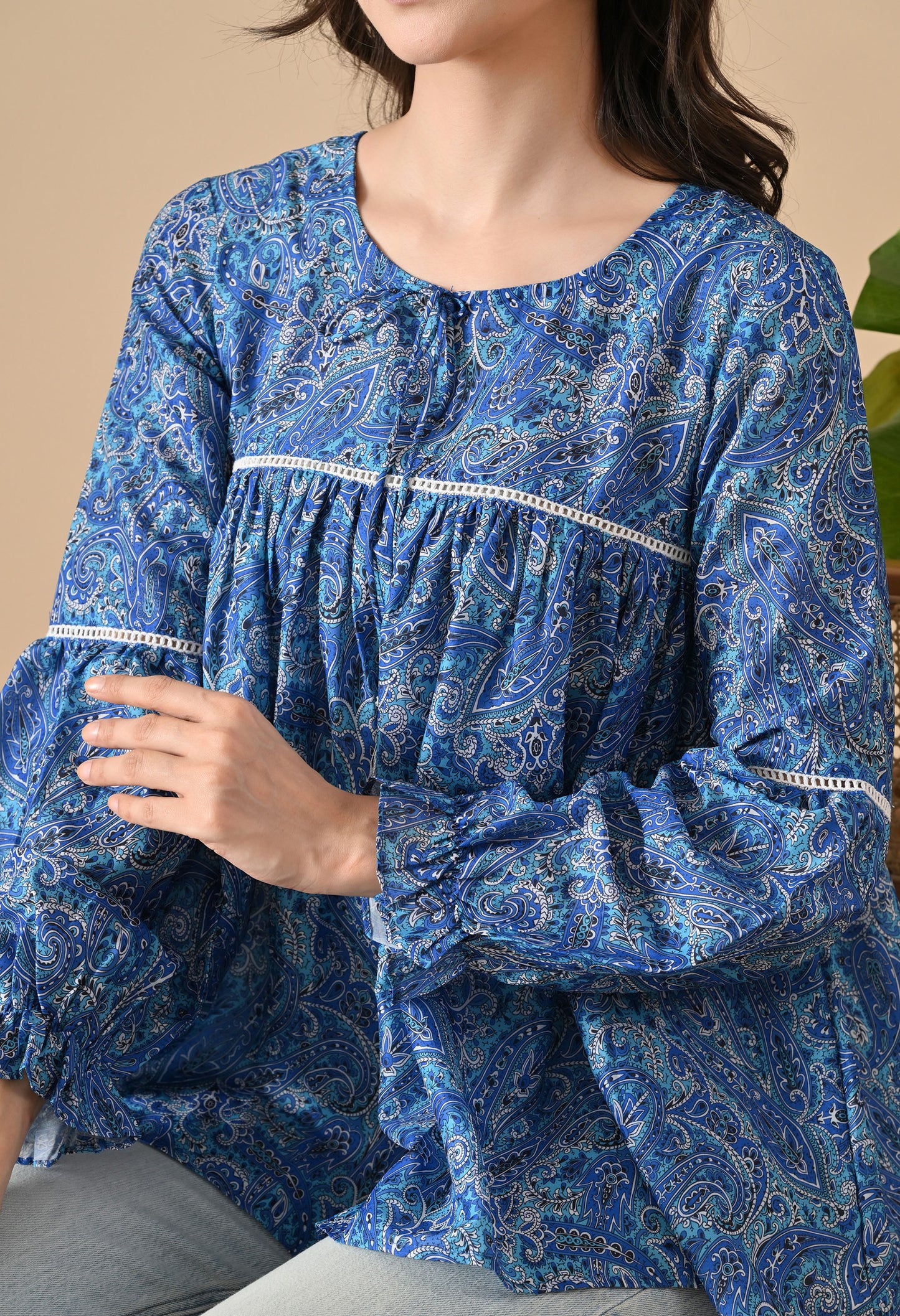 Indigo Flared Short Kurta Tunics for Girls