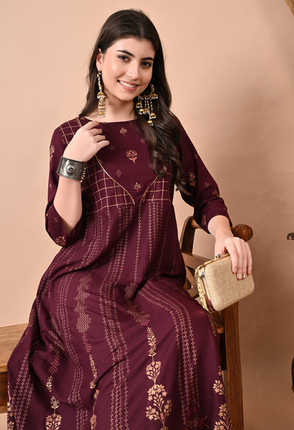 Jaipurite Floral Printed Anarkali Gown