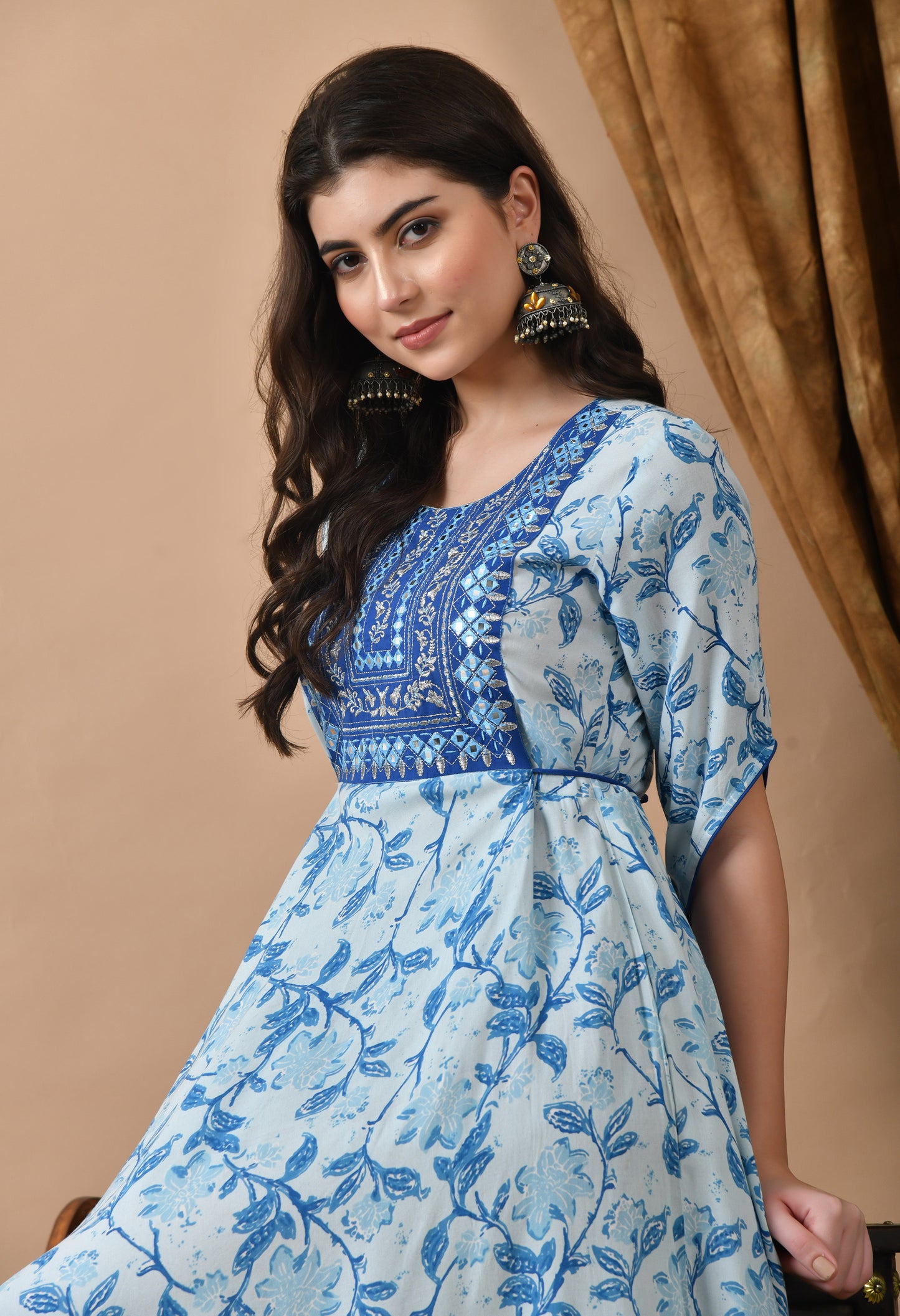 Jaipurite Women Embroidered Anarkali Kurta