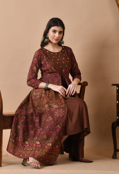 Jaipurite Women Frontslit Anarkali Kurta