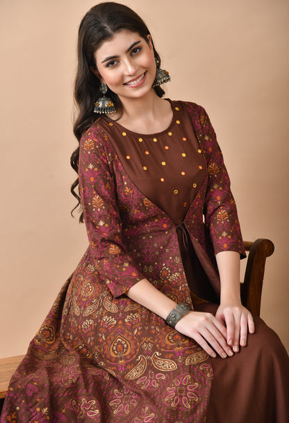 Jaipurite Women Frontslit Anarkali Kurta