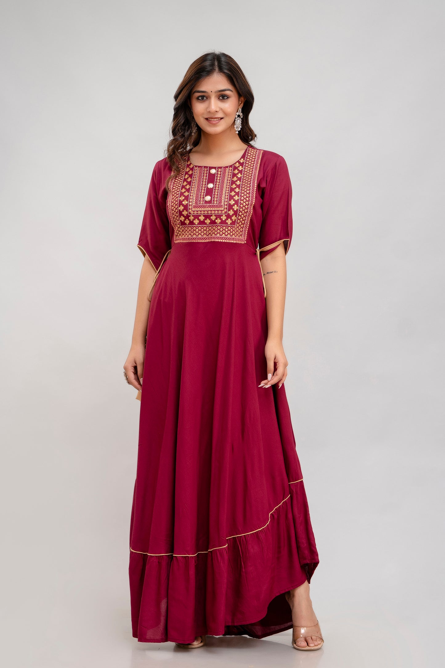 Jaipurite Women Embroidered Anarkali Kurta