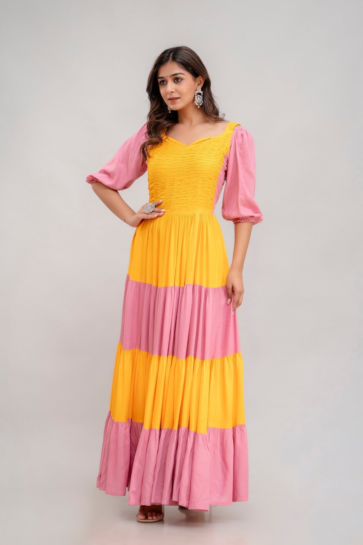 Jaipurite Women Solid Viscose Rayon Anarkali Kurta