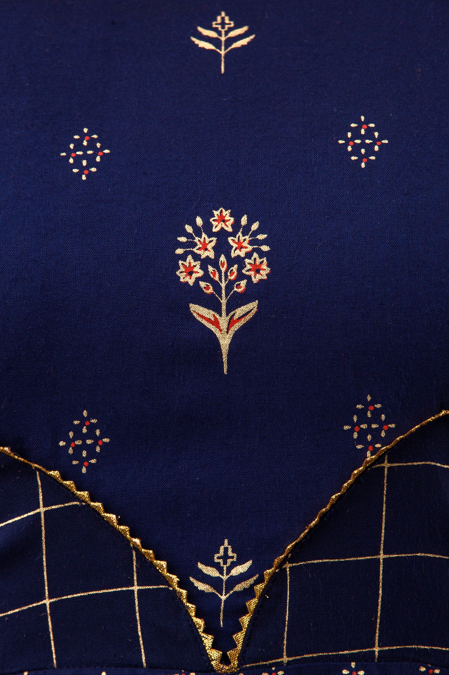 Jaipurite Blue Anarkali Flared Festive Long Kurta